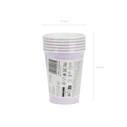 Levendula színű papírpohár 250 ml – 6 darabos csomag Levendula színű papírpohár 250 ml – 6 darabos csomag